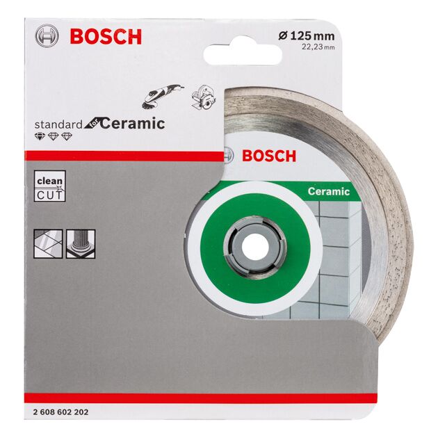 Алмазный круг 125 мм для резки керамической плитки BOSCH, фото , изображение 2 | SNABZHENIE.com.ua