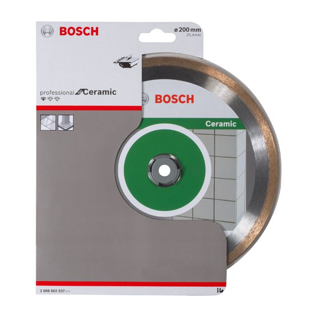 Алмазний відрізний круг 200 x 25,4 мм для керамічної плитки Standard for Ceramic BOSCH (2608602537), фото , зображення 2 | SNABZHENIE.com.ua