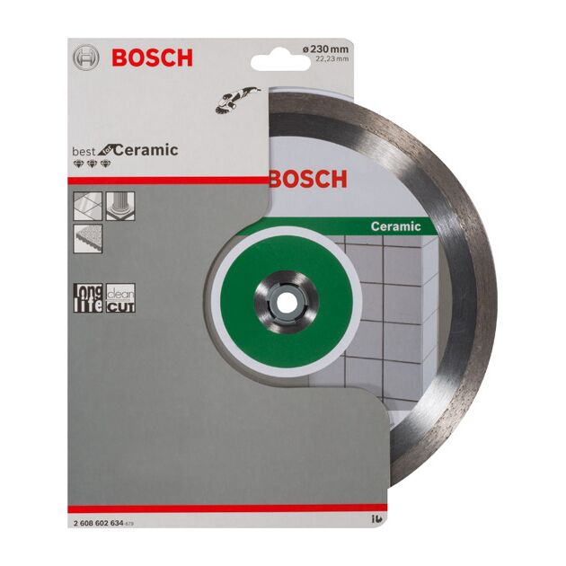 Алмазный диск BOSCH 230 мм для керамики 22,23 x 2,4 x 10 мм, фото , изображение 2 | SNABZHENIE.com.ua