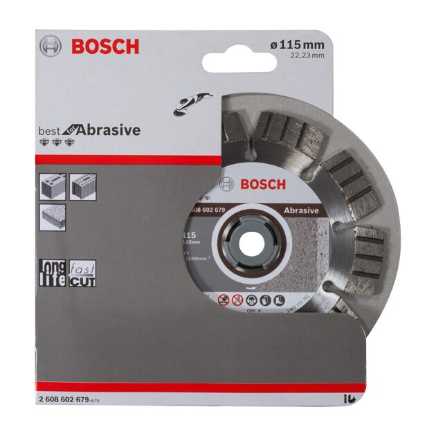 Алмазный отрезной диск Bosch 115 мм для абразивных материалов, фото , изображение 3 | SNABZHENIE.com.ua