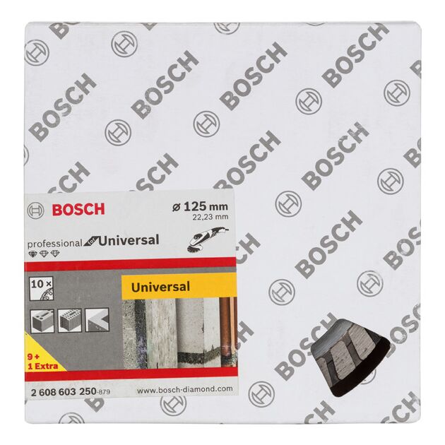 Алмазный отрезной круг 125 мм, 10 шт, BOSCH (2608603250), фото , изображение 2 | SNABZHENIE.com.ua