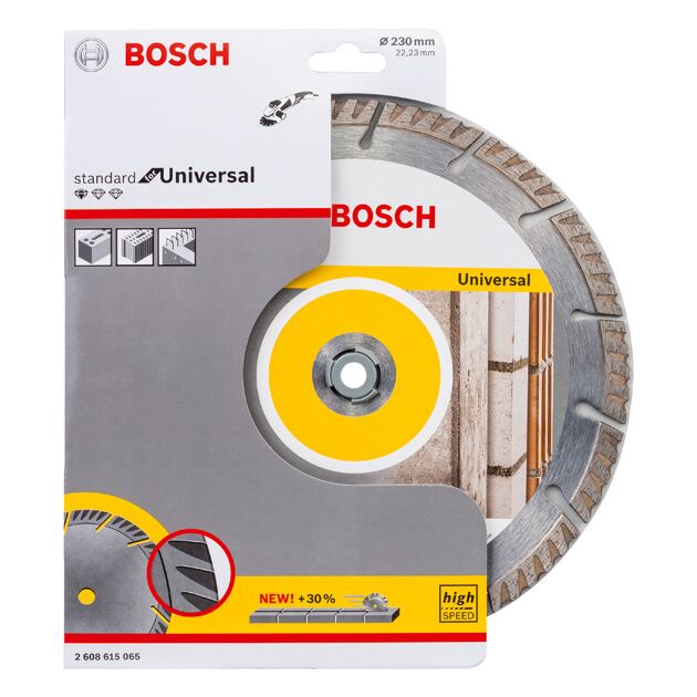 Алмазный отрезной круг BOSCH 230x22,23 мм, Standard for Universal, фото , изображение 2 | SNABZHENIE.com.ua