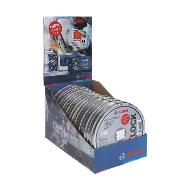 Диск відрізний X-LOCK Standard for Inox 10 x 115 x 1 x 22,23 мм, пряме різання BOSCH, фото , зображення 3 | SNABZHENIE.com.ua