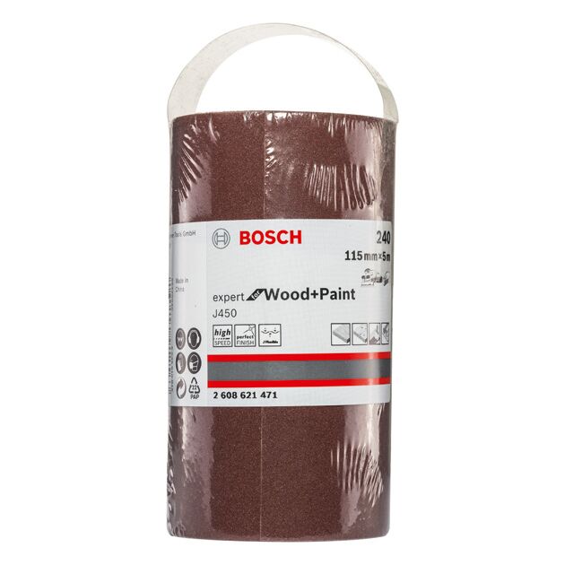 J450 Эксперт по дереву и краске, 115 мм x 5 м, G240 BOSCH, фото , изображение 2 | SNABZHENIE.com.ua