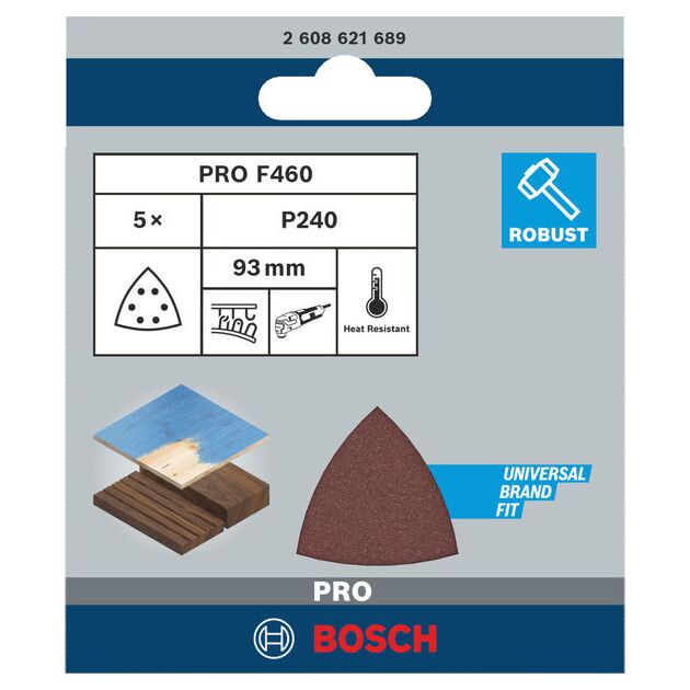 Шліфувальний аркуш F460 BfWP, G240, 93 мм BOSCH, фото , зображення 3 | SNABZHENIE.com.ua