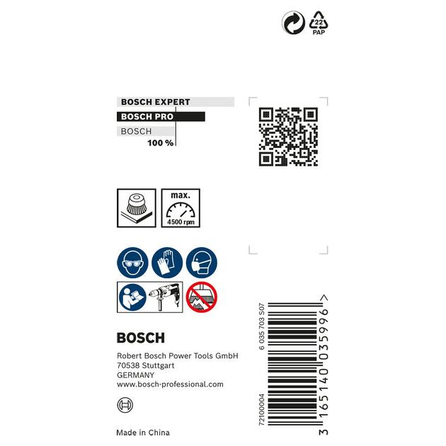 Щітка зачистна, хвилястий дріт, латунь, 50 x 0,2 мм BOSCH, фото , изображение 5 | SNABZHENIE.com.ua