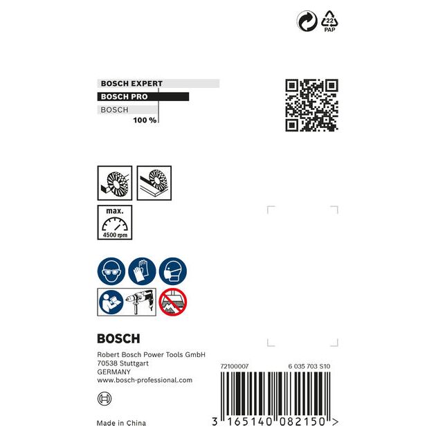 Дисковая щетка, нейлоновая щетина, 75 x 1 мм BOSCH, фото , изображение 5 | SNABZHENIE.com.ua