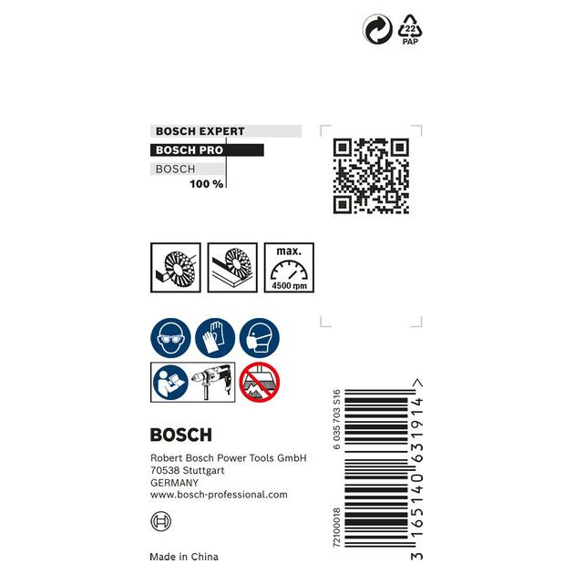 Щітка дискова, хвилястий дріт, сталь 50x0,2 мм BOSCH, фото , изображение 5 | SNABZHENIE.com.ua