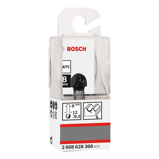 Фреза галтельная 12х9,2х40 мм, хвостовик 8 мм BOSCH (2608628368), фото , изображение 2 | SNABZHENIE.com.ua