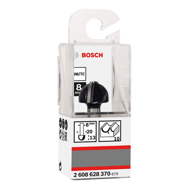 Фреза галтельная BOSCH 20x12,4x46 мм, хвостовик 8 мм (2608628370), фото , изображение 2 | SNABZHENIE.com.ua
