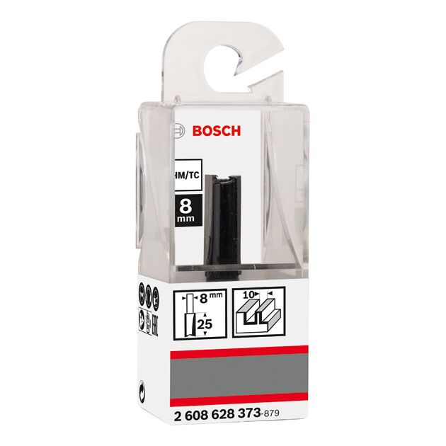 Фреза пазовая 10x25,4x56 мм, хвостовик 8 мм BOSCH (2608628373), фото , изображение 2 | SNABZHENIE.com.ua