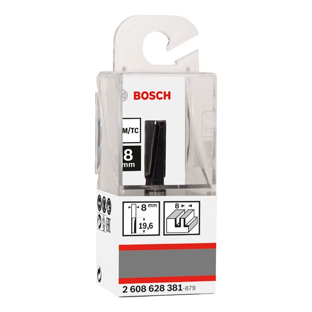 Фреза пазовая 8x20x51 мм, хвостовик 8 мм BOSCH (2608628381), фото , изображение 2 | SNABZHENIE.com.ua