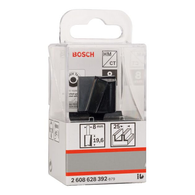 Фреза пазовая 25x20x51 мм, хвостовик 8 мм BOSCH (2608628392), фото , изображение 2 | SNABZHENIE.com.ua