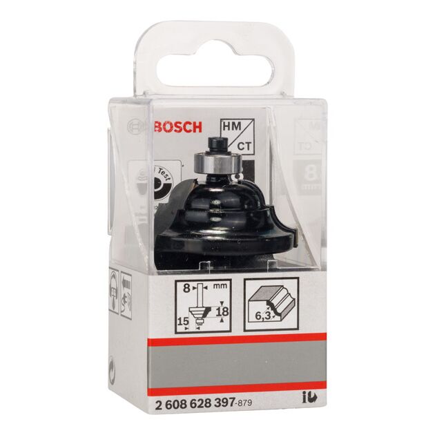 Фреза профиль D 42,9 x 18 x 60 мм, хвостовик 8 мм BOSCH 2608628397, фото , изображение 2 | SNABZHENIE.com.ua