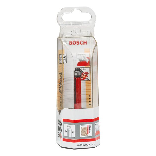 Фреза Bosch 8 мм для заподлицо 9,5*25,8*71,5 мм (2608629380), фото , изображение 2 | SNABZHENIE.com.ua