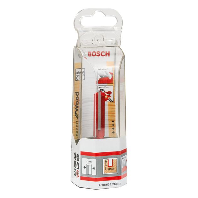 Прямая фреза Expert for Wood, твердосплавная, 8 мм, D1 10 мм, L 31,8 мм, G 69 мм BOSCH, фото , изображение 2 | SNABZHENIE.com.ua