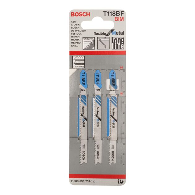 Лобзиковая пилка Bosch T 118 BF Flexible для металла, фото , изображение 2 | SNABZHENIE.com.ua