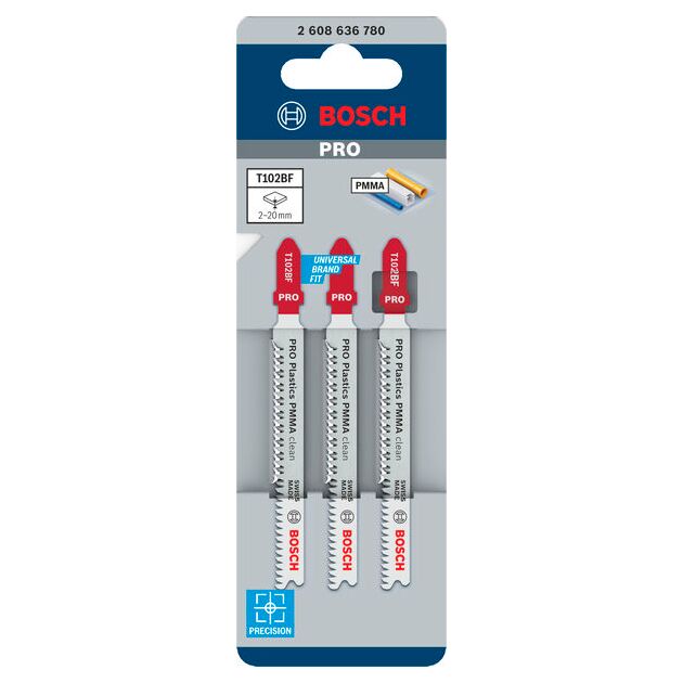Лобзикова пилка T 102 BF Clean for PVC BOSCH, фото , зображення 2 | SNABZHENIE.com.ua