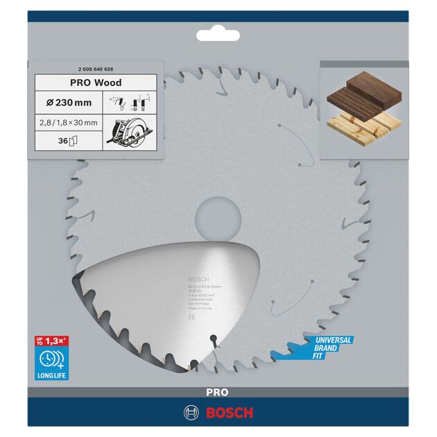Пильный диск Bosch Optiline Wood 230 x 30 x 2,8 мм, 36 зубьев, фото , изображение 2 | SNABZHENIE.com.ua