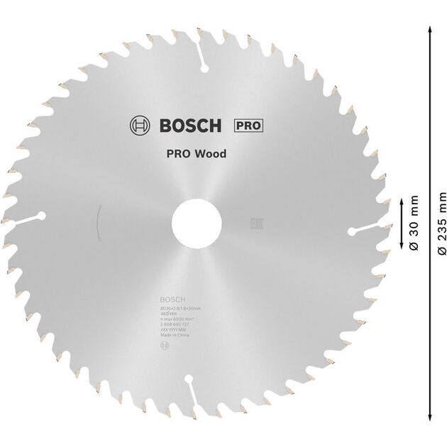 Пильный диск Bosch Optiline Wood 235 мм, 48 зубьев, 2,8 мм, фото , изображение 4 | SNABZHENIE.com.ua