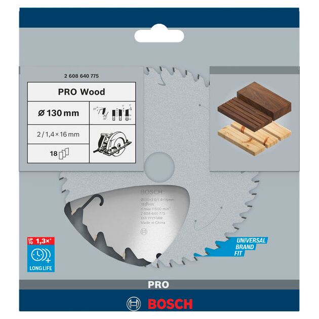 Пильный диск Bosch Speedline Wood 130 x 16 x 2,0 мм, 18 зубьев, фото , изображение 3 | SNABZHENIE.com.ua