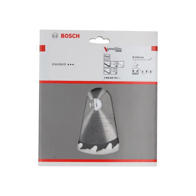 Пильный диск «Speedline Wood» 150 x 20 x 2,0 мм, 18 зубьев BOSCH, фото , изображение 3 | SNABZHENIE.com.ua