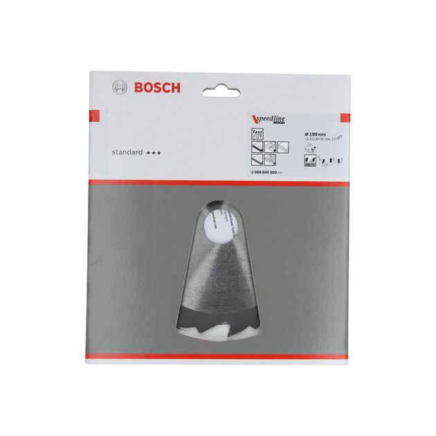 Пильний диск «Speedline Wood» 190 x 30 x 2,4 мм, 12 BOSCH, фото , зображення 2 | SNABZHENIE.com.ua