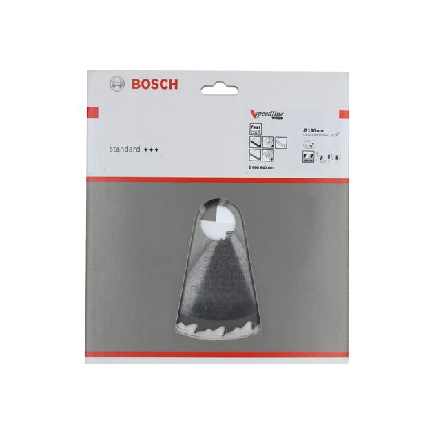 Пильный диск 190 x 30 мм, Z 24 для всех пород древесины BOSCH, фото , изображение 2 | SNABZHENIE.com.ua