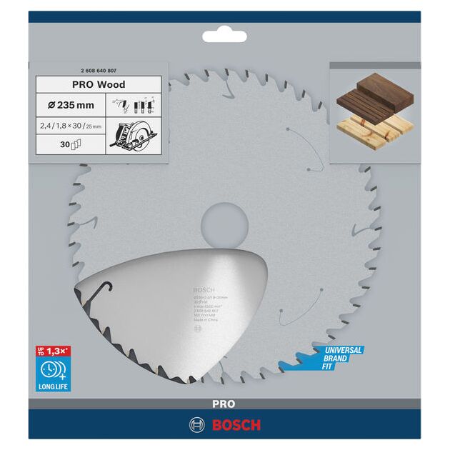 Пильный диск «Speedline Wood» 235 x 30/25 x 2,4 мм, 30 BOSCH, фото , изображение 3 | SNABZHENIE.com.ua