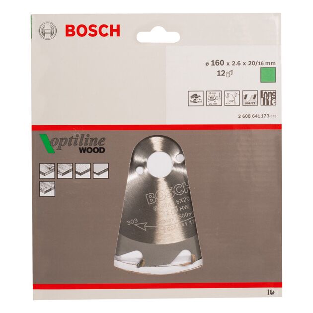 Диск распиловочный «Optiline Wood» BOSCH, фото , изображение 2 | SNABZHENIE.com.ua
