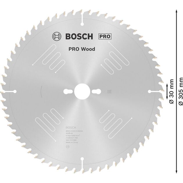 Пильный диск BOSCH Optiline Wood 305x30x3,2 мм, 60 зубьев, фото , изображение 4 | SNABZHENIE.com.ua
