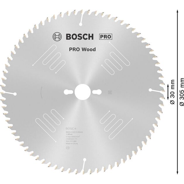 Диск пильный «Optiline Wood» 305 x 30 x 3,2 мм, 72 зуба BOSCH, фото , изображение 4 | SNABZHENIE.com.ua