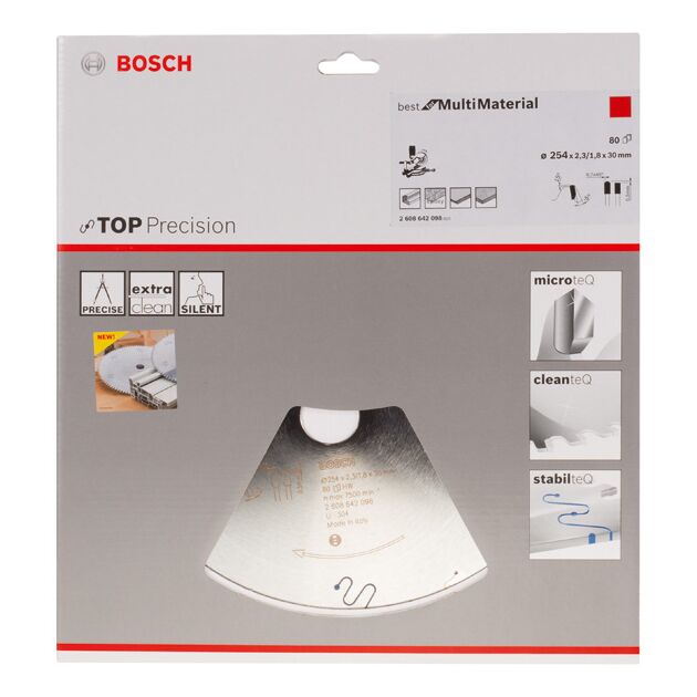 Пильний диск Top Precision Best for Multi Material 254 x 30 x 2,3 мм, 80 BOSCH, фото , зображення 2 | SNABZHENIE.com.ua