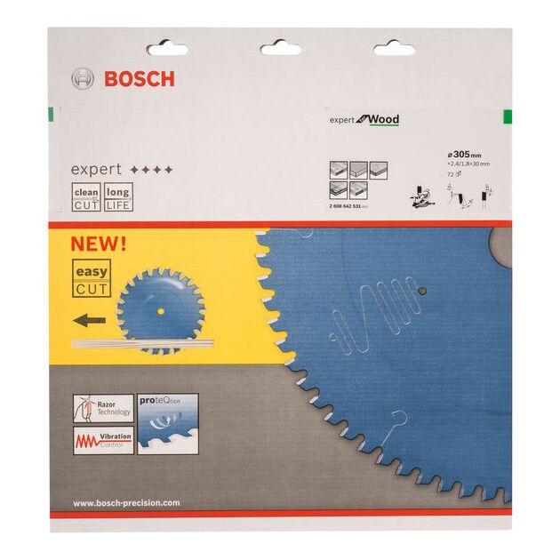 Пильний диск Expert for Wood 305 x 30 x 2,4 мм, 72 BOSCH, фото , зображення 2 | SNABZHENIE.com.ua
