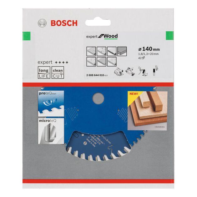 Пильный диск Expert for Wood 140 x 20 x 1,8 мм, 42 BOSCH, фото , изображение 2 | SNABZHENIE.com.ua