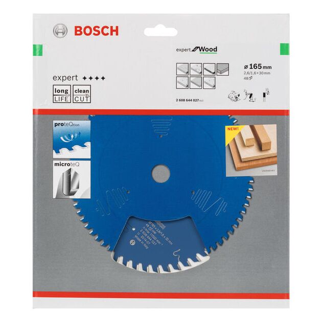 Пильный диск Expert для дерева 165x30x2,6 мм, 48 зубьев BOSCH, фото , изображение 2 | SNABZHENIE.com.ua