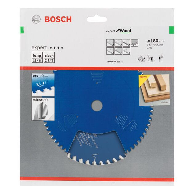 Пильний диск Expert for Wood 180 x 20 x 2,6 мм, 48 BOSCH, фото , зображення 2 | SNABZHENIE.com.ua