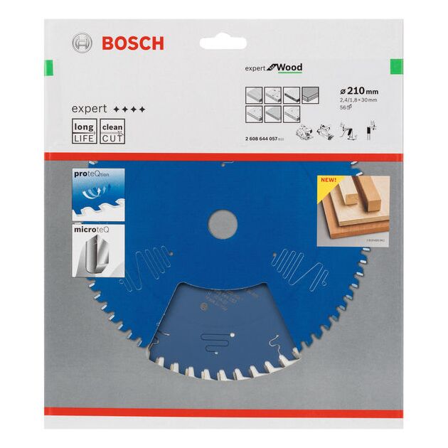 Пильный диск Expert for Wood 210 мм, 56 зубьев BOSCH, фото , изображение 2 | SNABZHENIE.com.ua