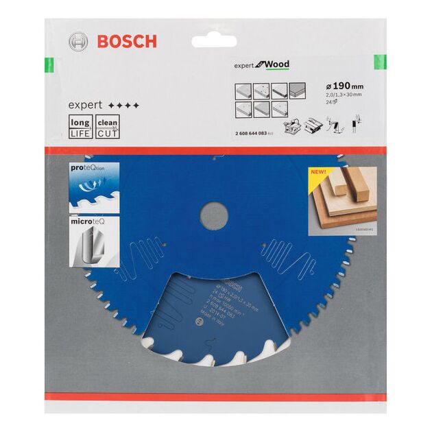 Пильний диск Expert for Wood 190 x 30 x 2,0 мм, 24 BOSCH, фото , зображення 2 | SNABZHENIE.com.ua