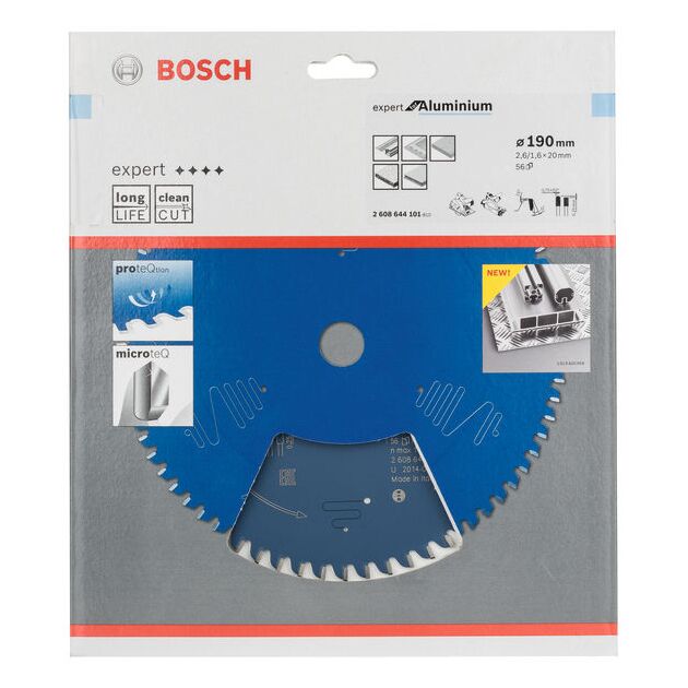 Пильный диск Expert для алюминия 190 x 20 x 2,6 мм, 56 BOSCH, фото , изображение 2 | SNABZHENIE.com.ua