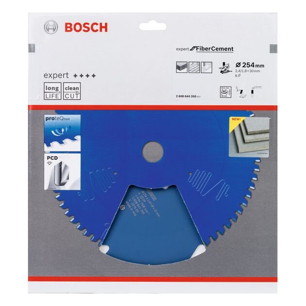 Пильный диск 254x30 мм, 6 T для фиброцемента BOSCH (2608644350), фото , изображение 2 | SNABZHENIE.com.ua