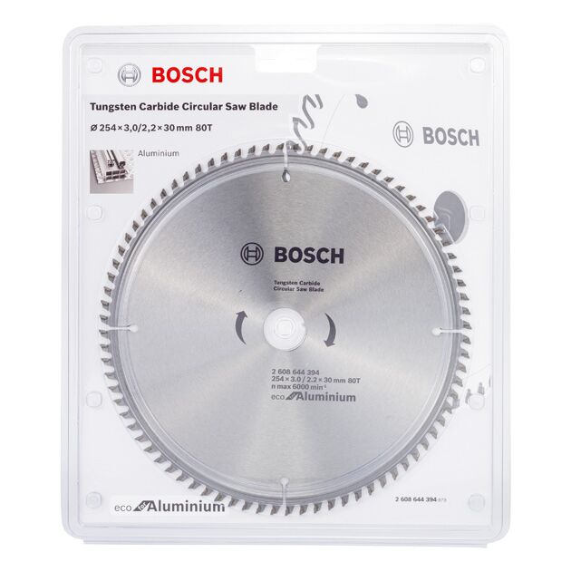 Пильный диск 254x30 мм, 80 зубьев для алюминия BOSCH (2608644394), фото , изображение 2 | SNABZHENIE.com.ua