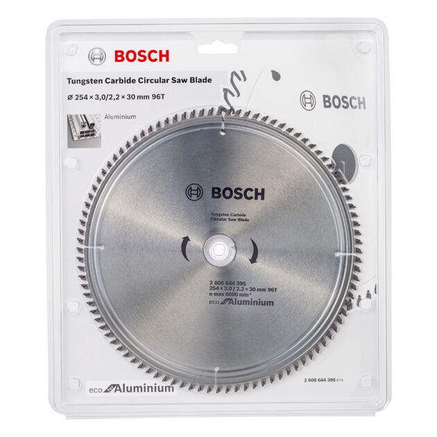 Диск пильный 254x30 мм, 96 зубьев по алюминию BOSCH (2608644395), фото , изображение 2 | SNABZHENIE.com.ua