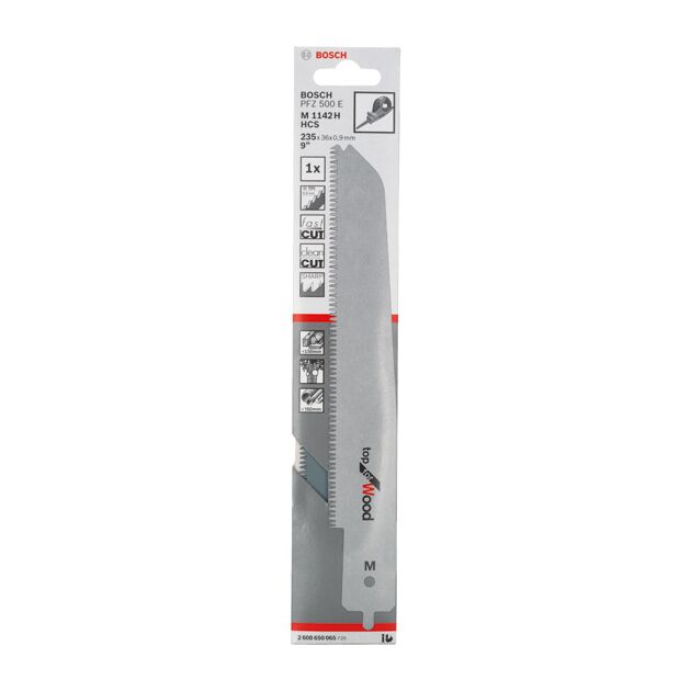 Полотно для сабельной пилы BOSCH M 1142 H для чистых пропилов, 1 шт., фото , изображение 2 | SNABZHENIE.com.ua