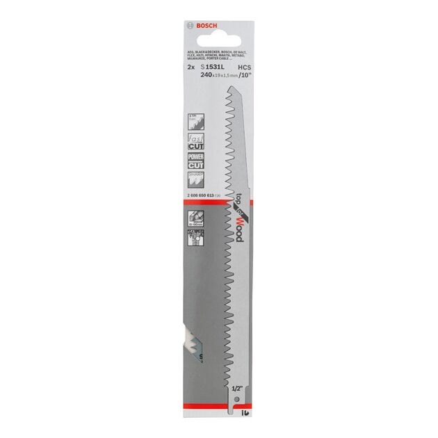 Ножівкове полотно S 1531 L Top for Wood BOSCH, фото , зображення 2 | SNABZHENIE.com.ua