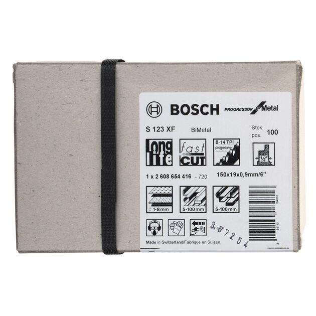 Полотно ножовочное S 123 XF Progressor для металла BOSCH, фото , изображение 2 | SNABZHENIE.com.ua