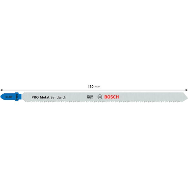 Полотно лобзиковое PRO Metal Sandwich T718BF, 180 мм, 5 шт. BOSCH, фото , изображение 3 | SNABZHENIE.com.ua