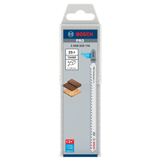 Полотно для лобзиков BOSCH T344DF, 152 мм, 25 шт., фото , изображение 2 | SNABZHENIE.com.ua