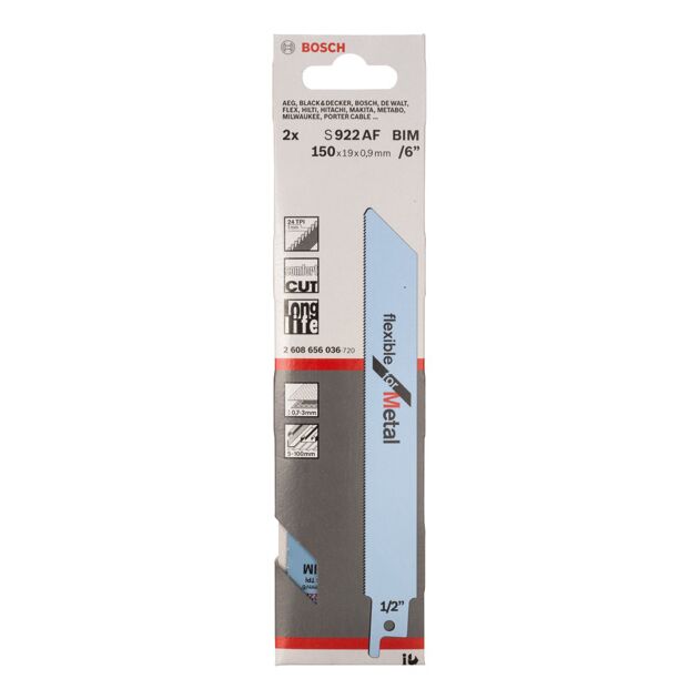Пильное полотно Bosch S 922 AF, 24TPI, 2 шт (2608656036), фото , изображение 2 | SNABZHENIE.com.ua