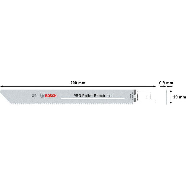 Полотно PRO Pallet Repair fast S1022HFR, 0,9 x 19 x 200 мм BOSCH, фото , зображення 3 | SNABZHENIE.com.ua